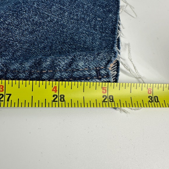 American Eagle Super High Rise Baggy Wide Leg Jeans Blue 12 Regular Denim NWOT - Picture 10 of 12